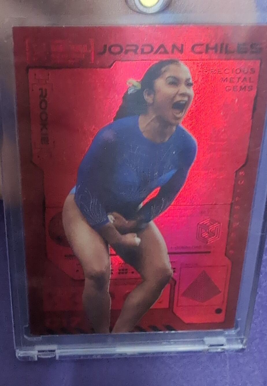 2023 Skybox Metal Universe 🏆 Jordan Chiles #017 /100 Precious Metal Gems RC